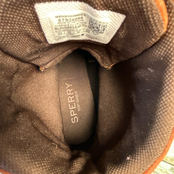 Sperry Winter Boots Mens Sz 10.5 Brown Leather Waterproof Rain Snow Lightweight - Picture 4 of 11